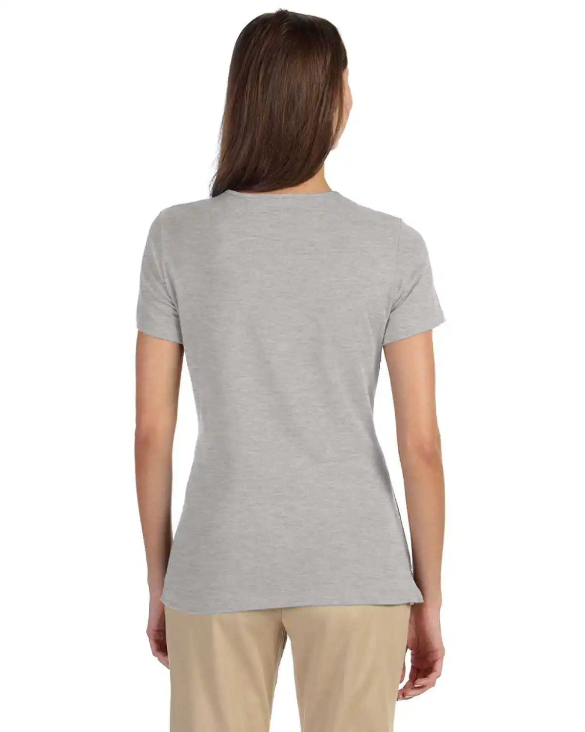 Devon &amp; Jones Dp182w Ladies’ Perfect Fit Shell T-shirt - Gray Heather