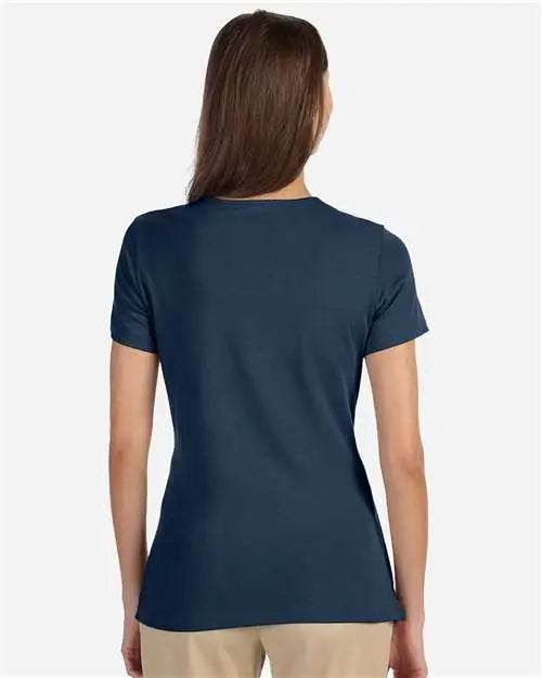 Devon & Jones Dp182w Women's Perfect Fitâ„¢ Shell T-shirt - Navy