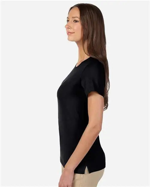 Devon & Jones Dp182w Women’s Perfect Fitâ„¢ Shell T-shirt - Black