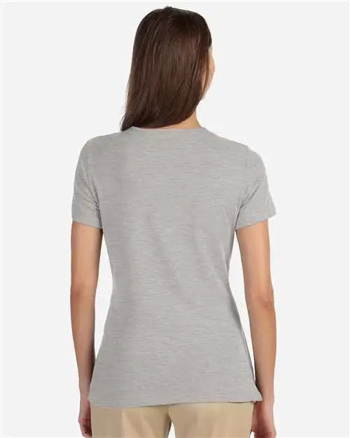 Devon & Jones Dp182w Women’s Perfect Fitâ„¢ Shell T-shirt - Grey Heather