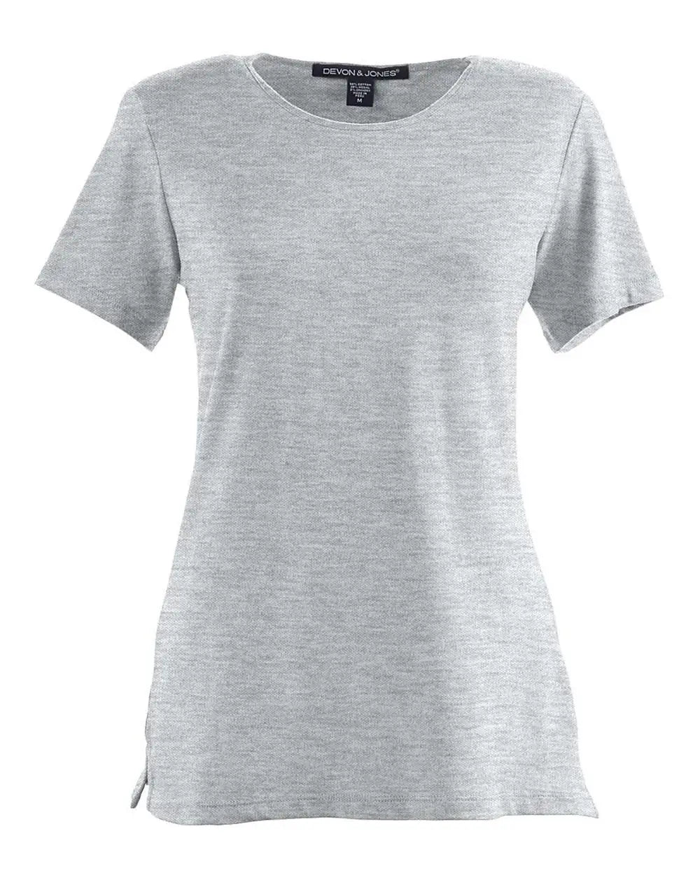 Devon & Jones Dp182w Women’s Perfect Fitâ„¢ Shell T-shirt - Grey Heather