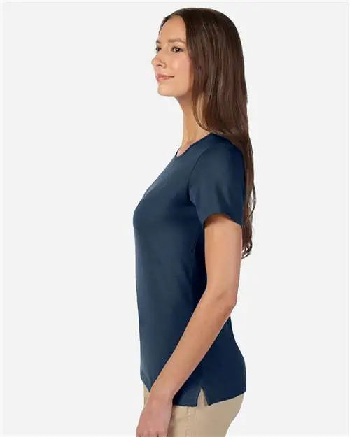 Devon & Jones Dp182w Women’s Perfect Fitâ„¢ Shell T-shirt - Navy