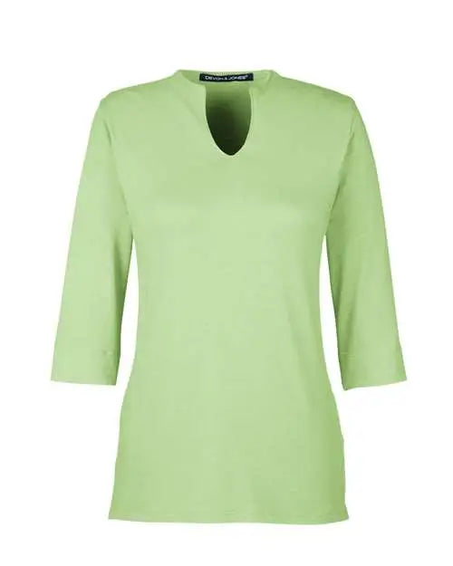 Devon & Jones Dp188w Women's Perfect Fit Tailored Open Neckline Top - Lime