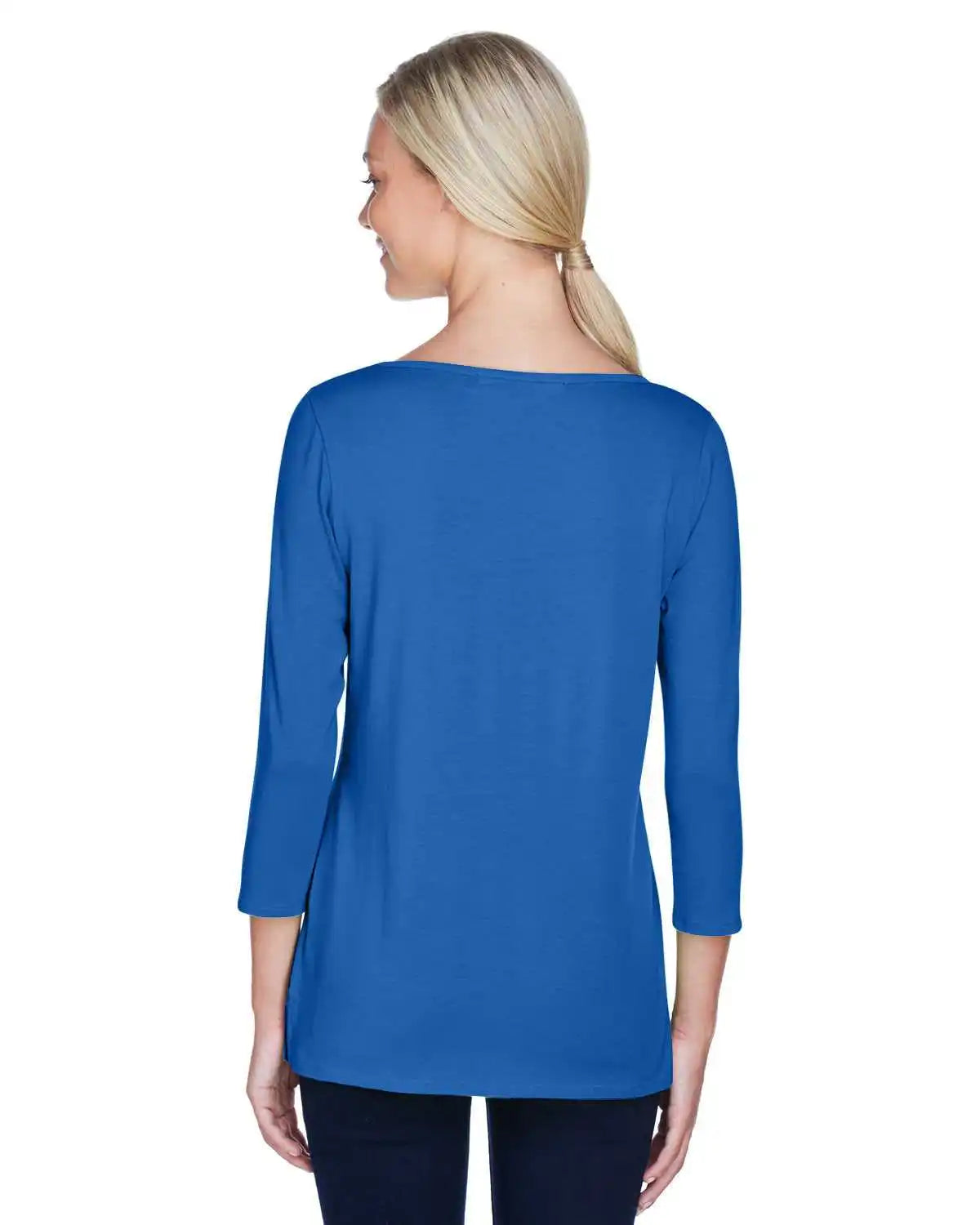Devon &amp; Jones Dp192w Ladies’ Perfect Fit Ballet Bracelet-length Knit Top - French Blue - Navy / Ladies s