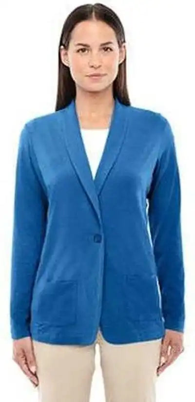 Devon &amp; Jones Dp462w Ladies’ Perfect Fit Shawl Collar Cardigan - French Blue