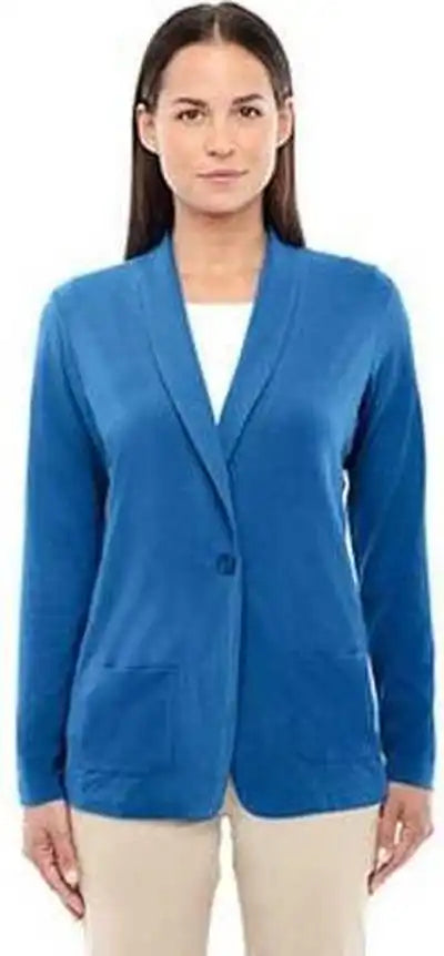 Devon &amp; Jones Dp462w Ladies’ Perfect Fit Shawl Collar Cardigan - French Blue