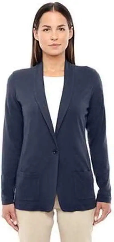 Devon &amp; Jones Dp462w Ladies’ Perfect Fit Shawl Collar Cardigan - Navy