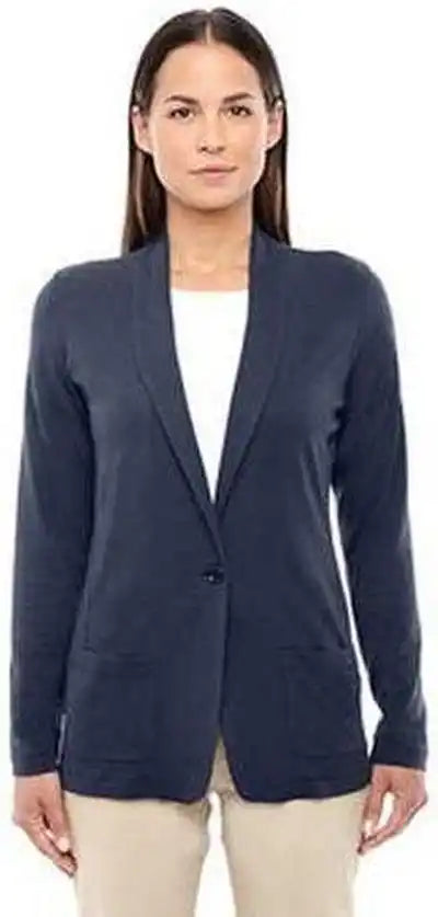 Devon &amp; Jones Dp462w Ladies’ Perfect Fit Shawl Collar Cardigan - Navy