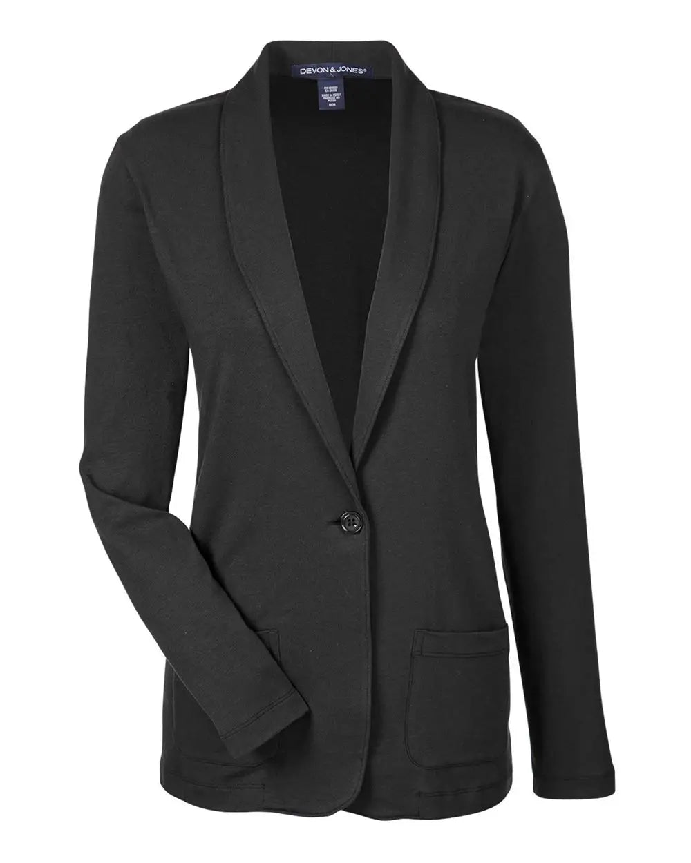 Devon & Jones Dp462w Women’s Perfect Fitâ„¢ Shawl Collar Cardigan - Black