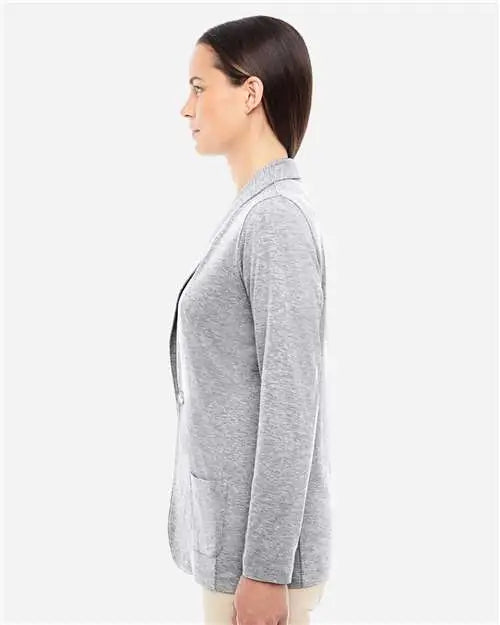 Devon & Jones Dp462w Women’s Perfect Fitâ„¢ Shawl Collar Cardigan - Grey Heather