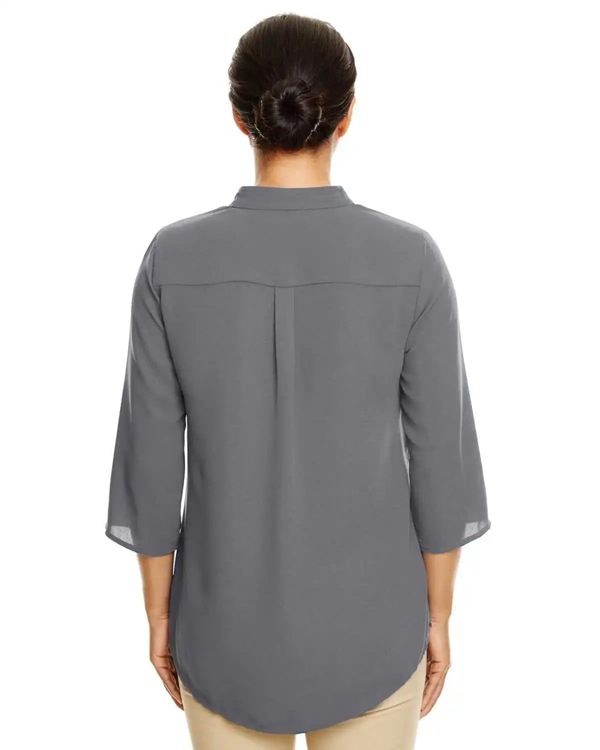 Devon &amp; Jones Dp611w Ladies’ Perfect Fit 3/4 Sleeve Crepe Tunic - Graphite