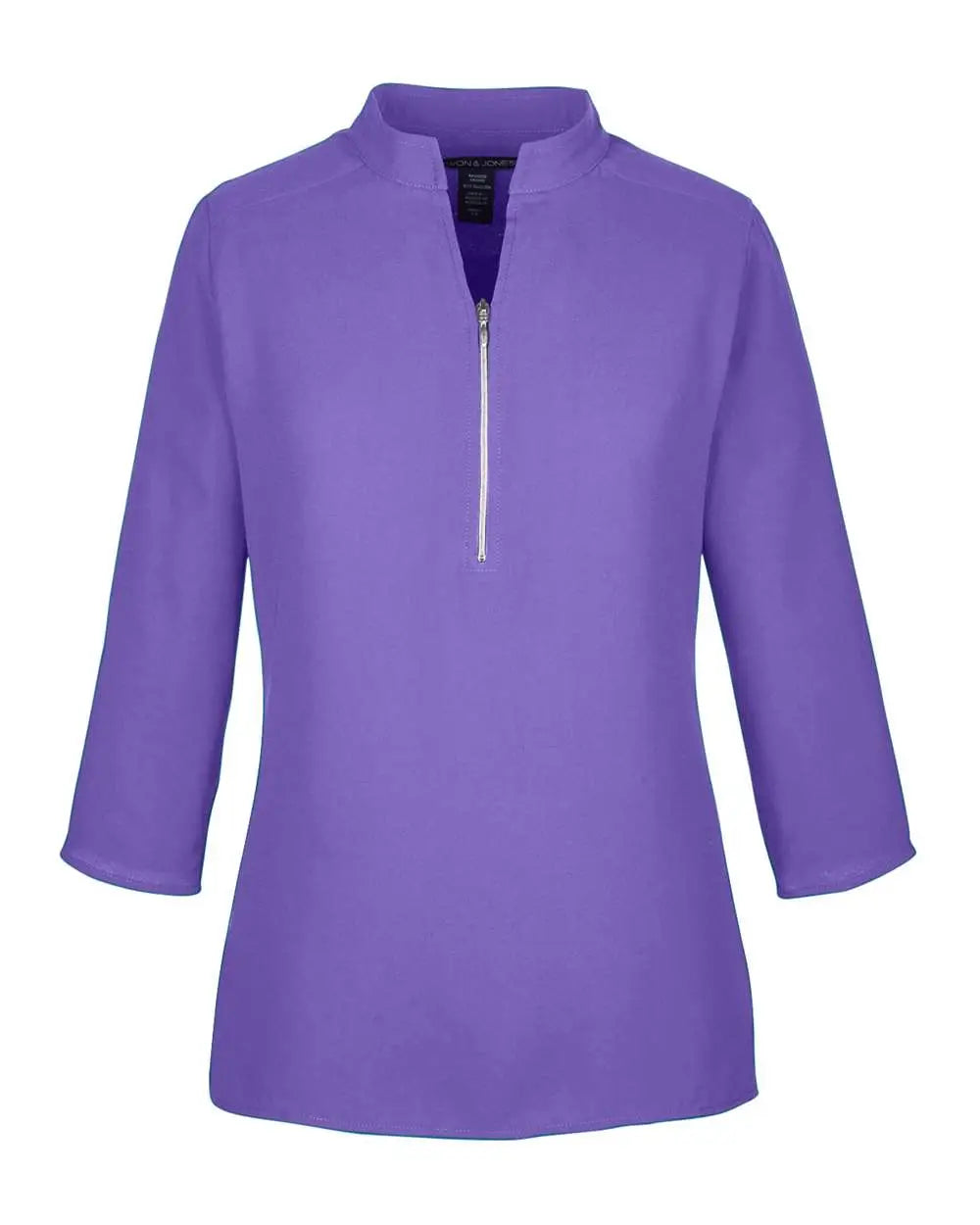 Devon & Jones Dp611w Women's Perfect Fitâ„¢ Three-quarter Sleeve Crepe Tunic - Grape - Xs