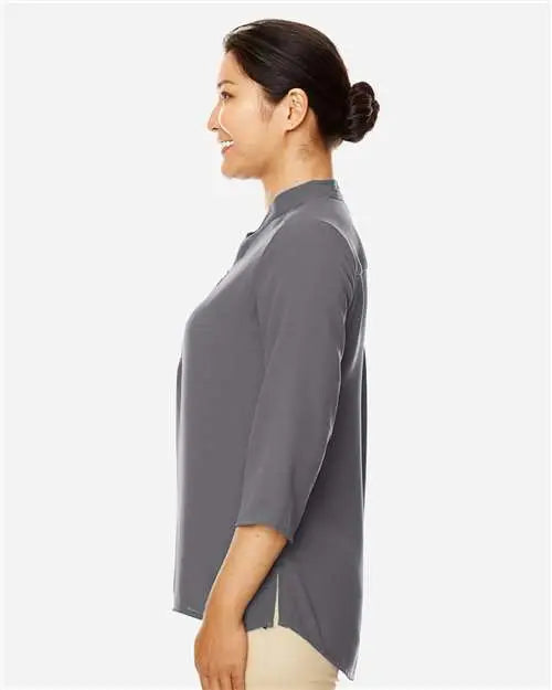 Devon & Jones Dp611w Women’s Perfect Fitâ„¢ Three-quarter Sleeve Crepe Tunic - Graphite