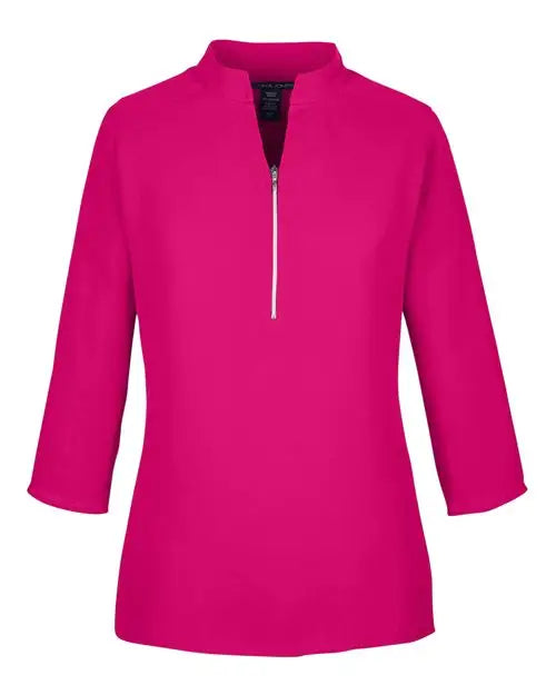Devon & Jones Dp611w Women’s Perfect Fitâ„¢ Three-quarter Sleeve Crepe Tunic - Crown Raspberry