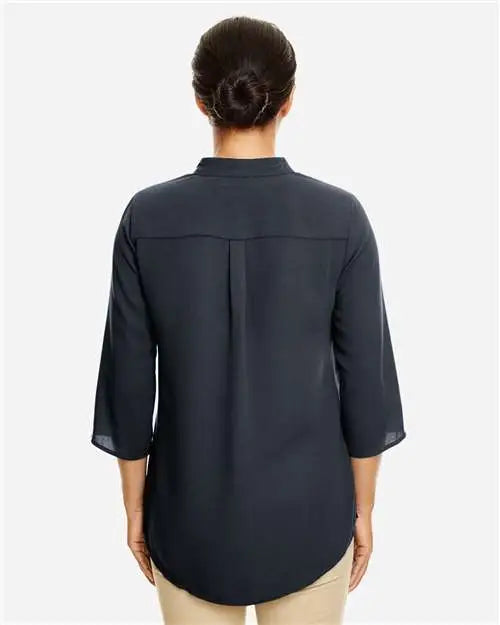 Devon & Jones Dp611w Women’s Perfect Fitâ„¢ Three-quarter Sleeve Crepe Tunic - Black