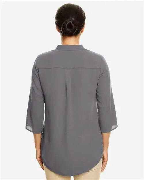 Devon & Jones Dp611w Women’s Perfect Fitâ„¢ Three-quarter Sleeve Crepe Tunic - Graphite