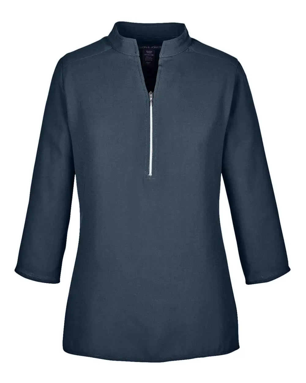 Devon & Jones Dp611w Women’s Perfect Fitâ„¢ Three-quarter Sleeve Crepe Tunic - Navy