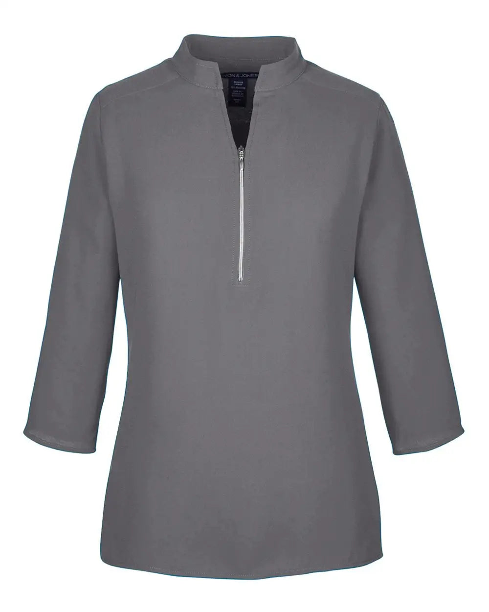 Devon & Jones Dp611w Women’s Perfect Fitâ„¢ Three-quarter Sleeve Crepe Tunic - Graphite