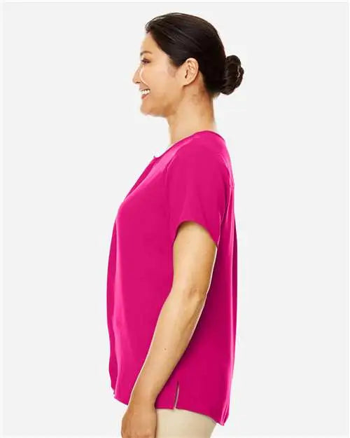 Devon & Jones Dp612w Women's Perfect Fit Crepe Blouse - Crown Raspberry