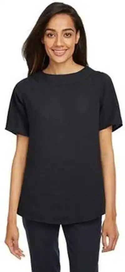 Devon &amp; Jones Dp613w Ladies’ Perfect Fit Boat Neck Blouse Black