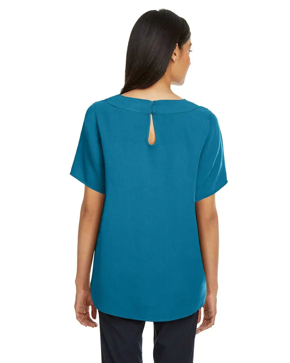 Devon & Jones Dp613w Ladies’ Perfect Fit Boat-neck Blouse - Dark Teal