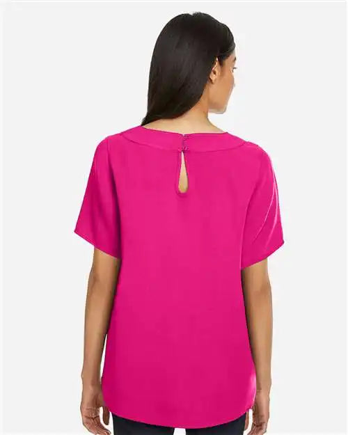 Devon &amp; Jones Dp613w Women’s Perfect Fit™ Boat Neck Blouse - Crown Raspberry