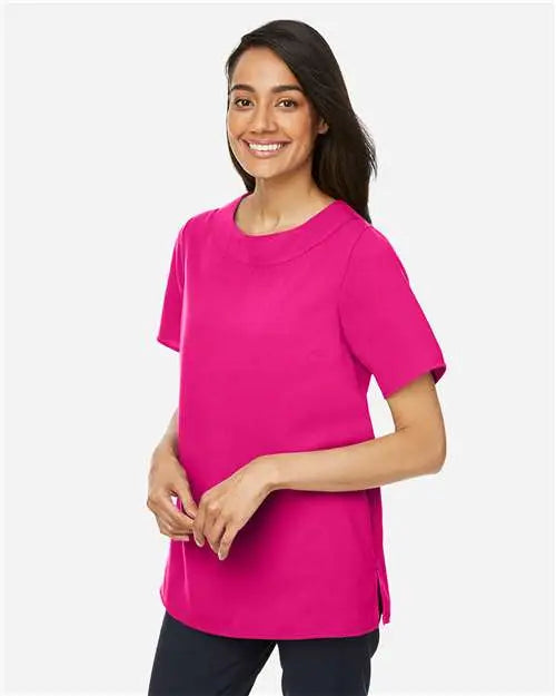 Devon & Jones Dp613w Women’s Perfect Fitâ„¢ Boat Neck Blouse - Crown Raspberry