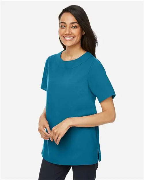 Devon & Jones Dp613w Women’s Perfect Fitâ„¢ Boat Neck Blouse - Dark Teal