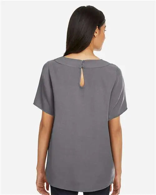 Devon & Jones Dp613w Women’s Perfect Fitâ„¢ Boat Neck Blouse - Graphite