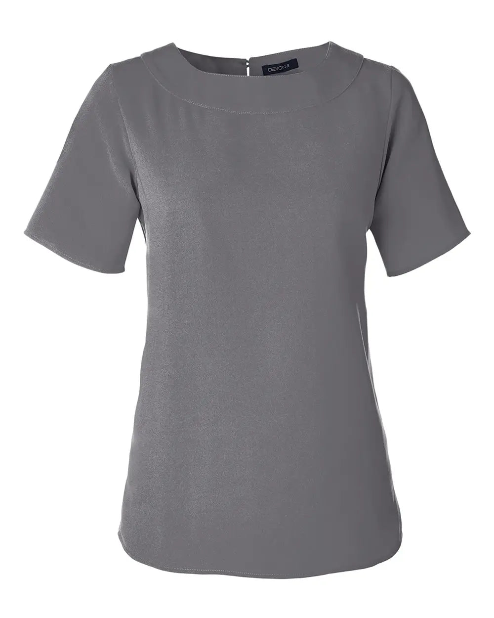 Devon & Jones Dp613w Women’s Perfect Fitâ„¢ Boat Neck Blouse - Graphite
