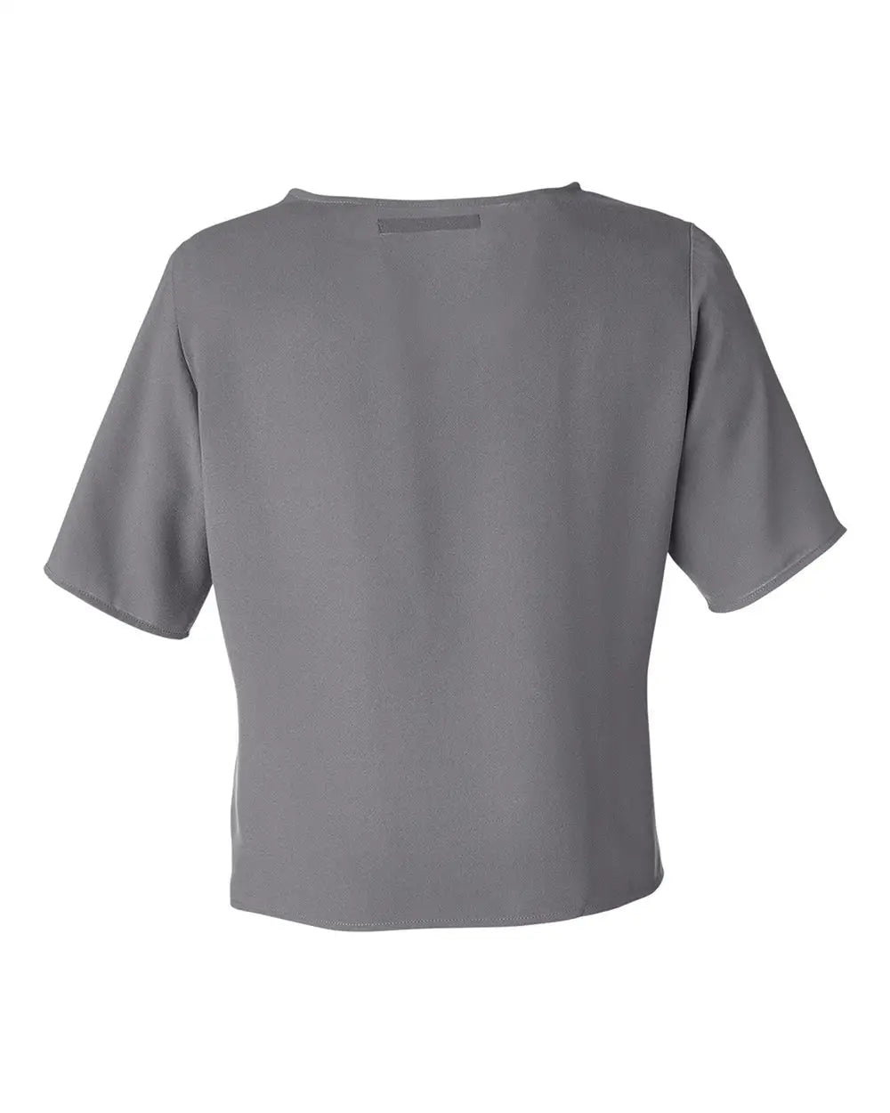 Devon & Jones Dp617w Women's Perfect Fitâ„¢ Tie Front Blouse - Graphite