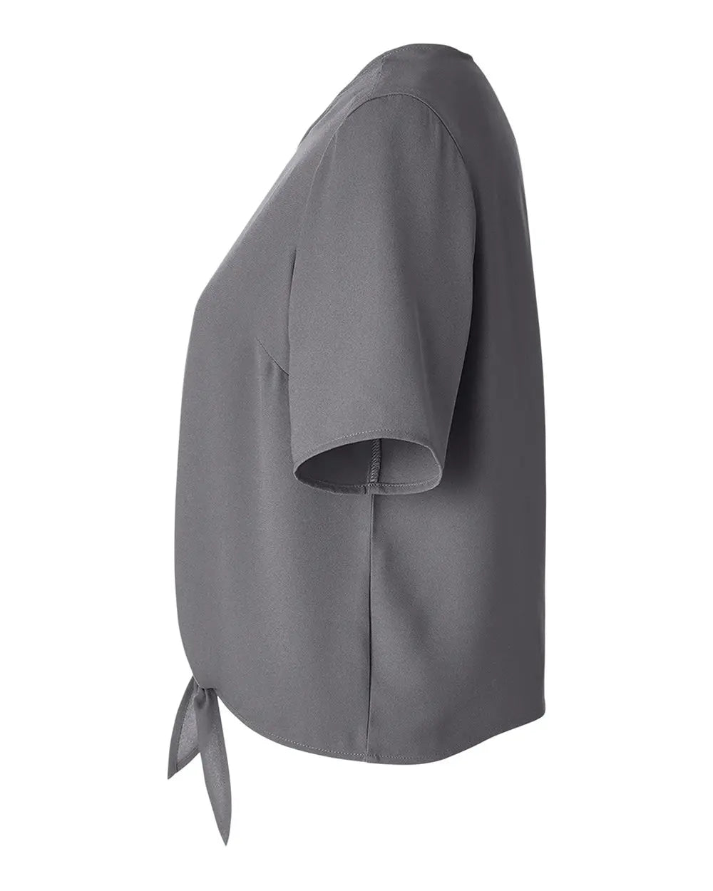 Devon & Jones Dp617w Women’s Perfect Fitâ„¢ Tie Front Blouse - Graphite