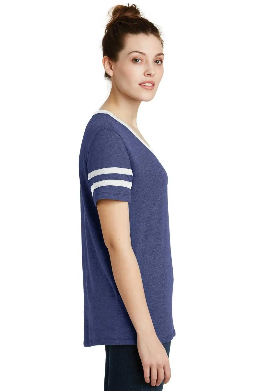 Alternative Aa5058 Women’s Varsity Vintage 50/50 Tee - Royal White