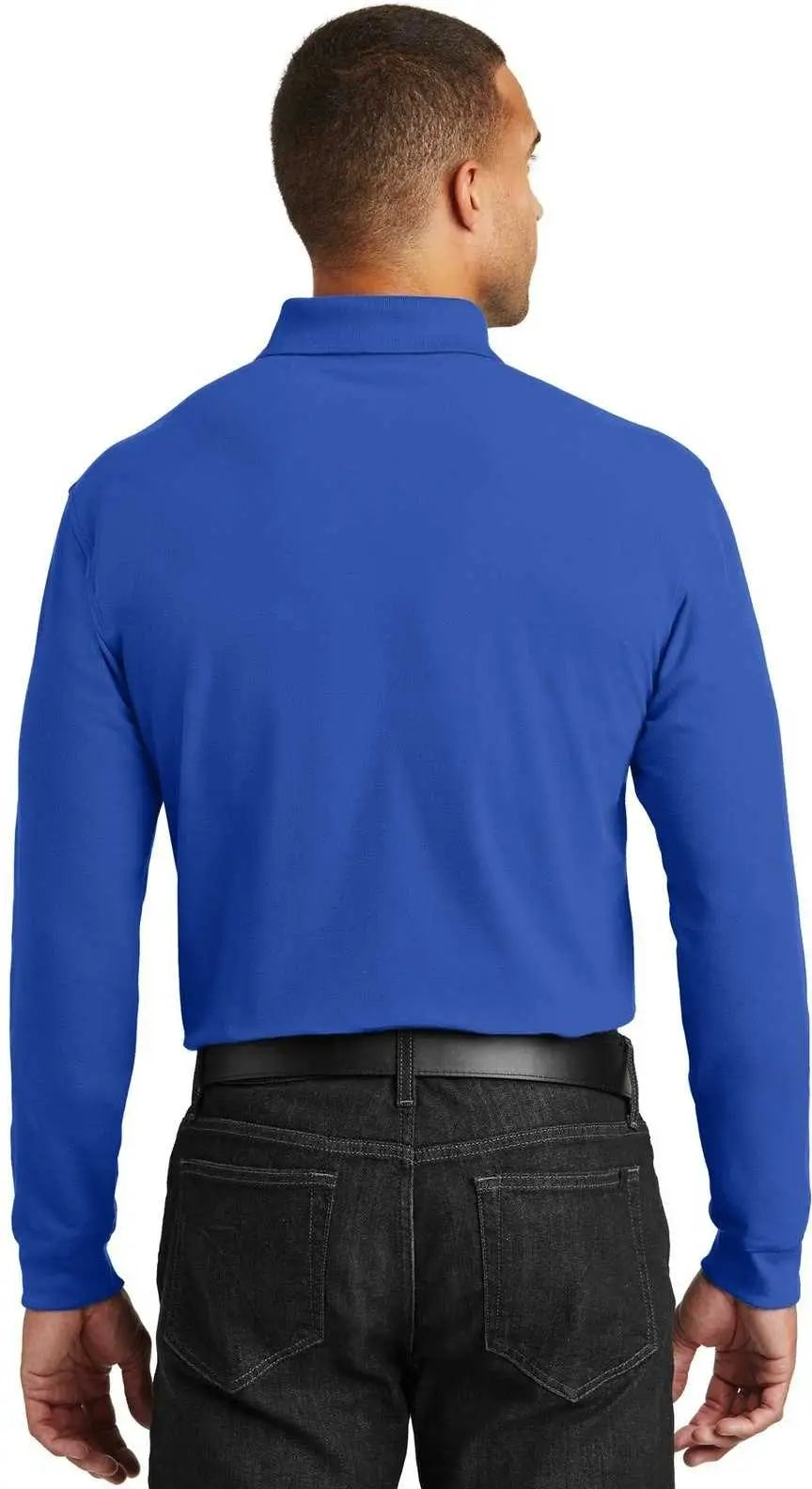 Port Authority K100ls Long Sleeve Core Classic Pique Polo - True Royal