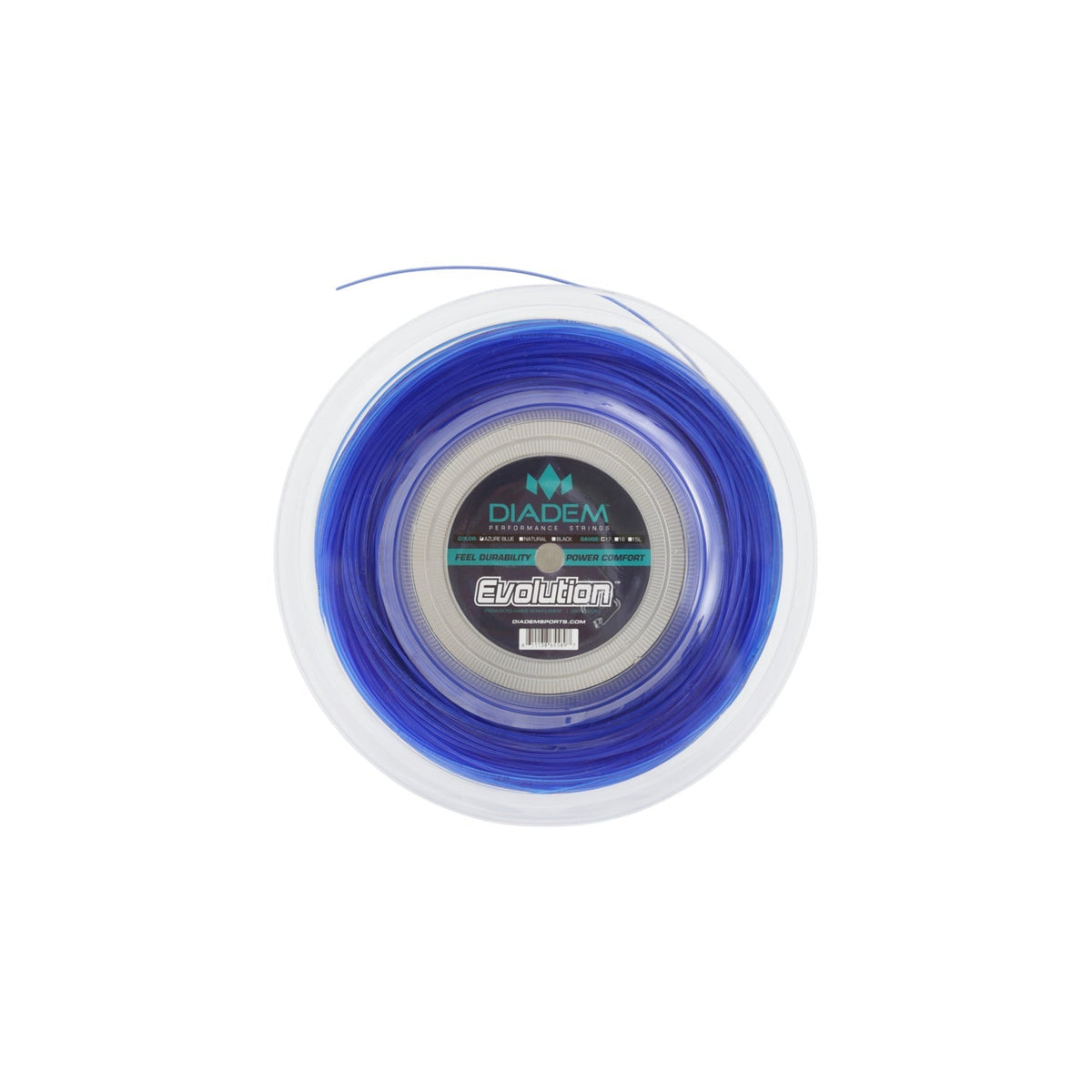 Diadem Evolution Reel Tennis Racket Strings - 15l (1.35mm) / Azure Blue