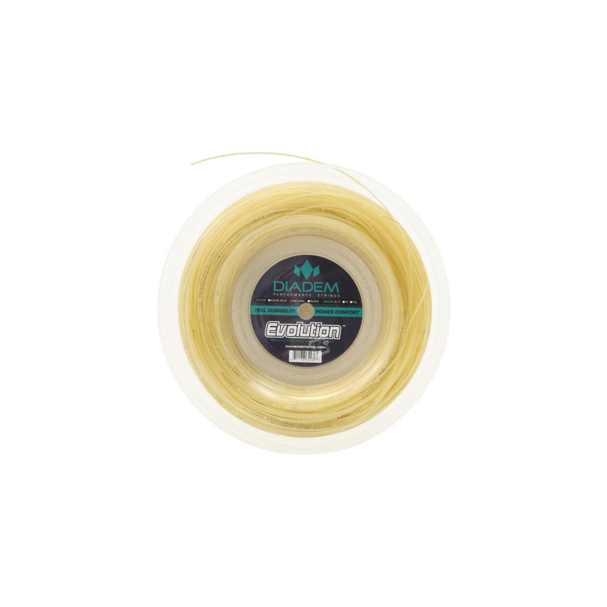 Diadem Evolution Reel Tennis Racket Strings - 15l (1.35mm) / Natural
