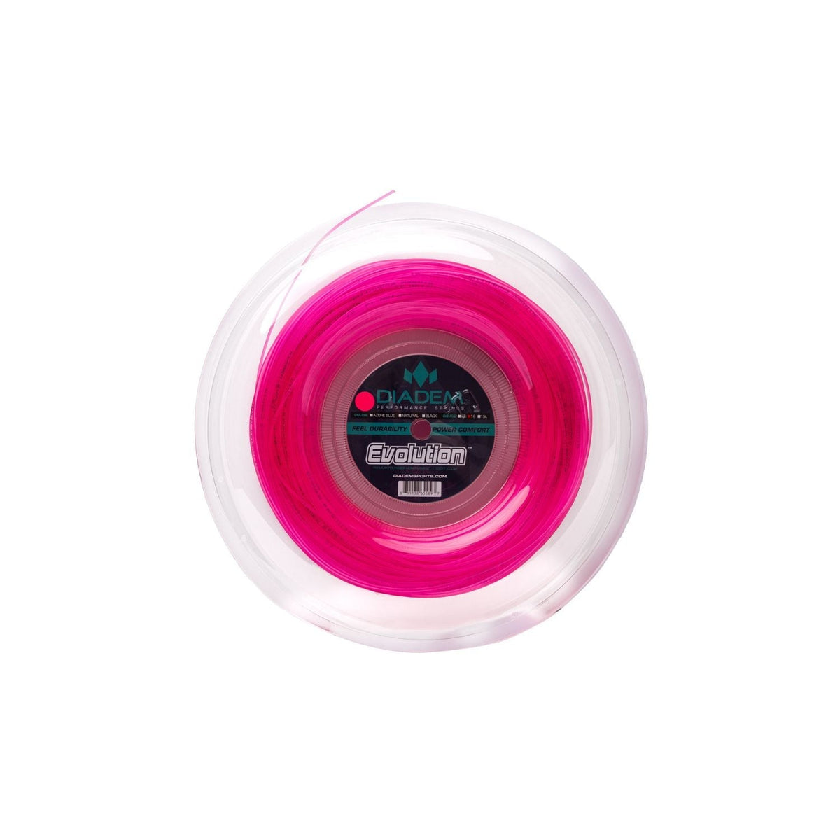 Diadem Evolution Reel Tennis Racket Strings - 16 (1.30mm) / Pink