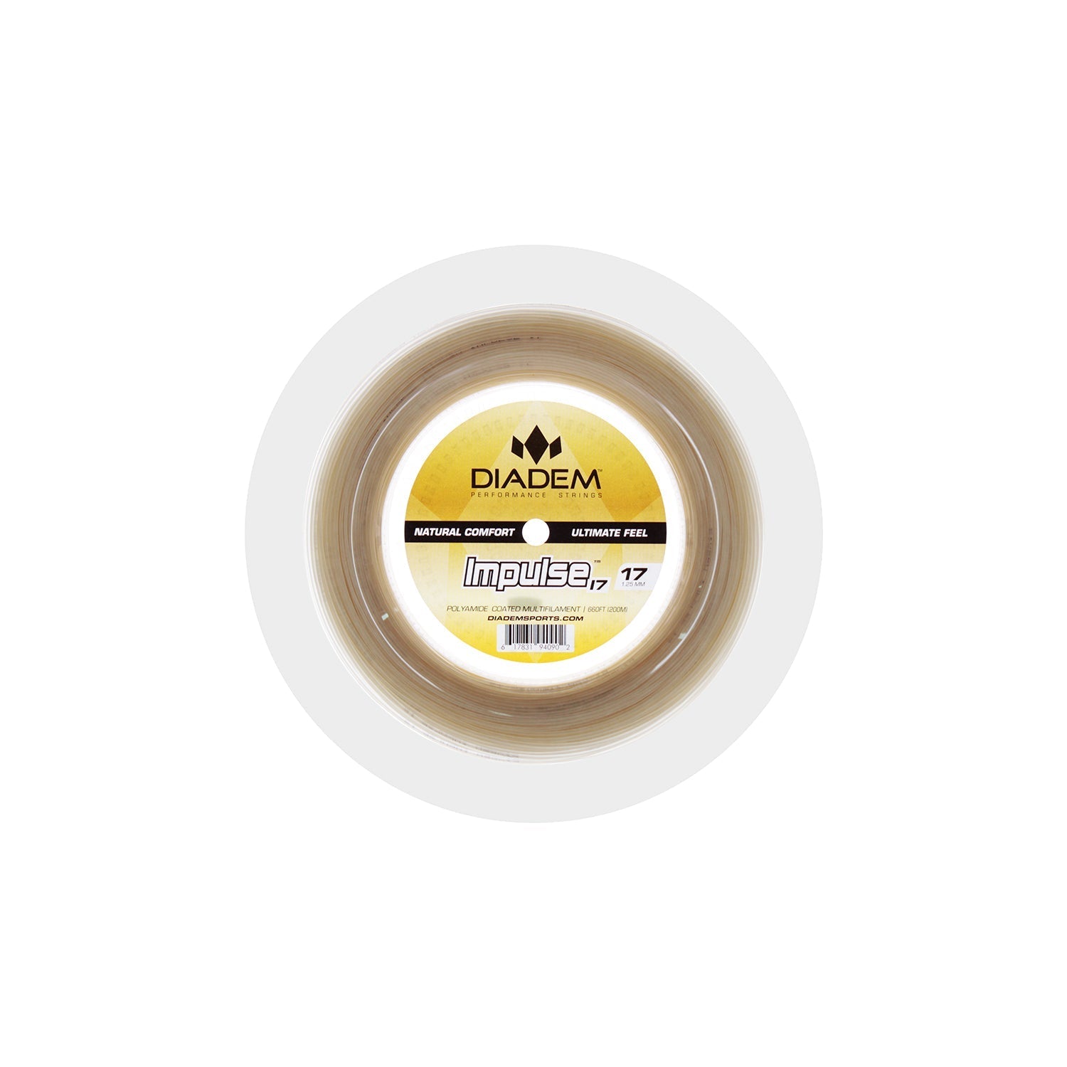 Diadem Impulse Reel Tennis Racket Strings - 17 (1.25mm) / Natural