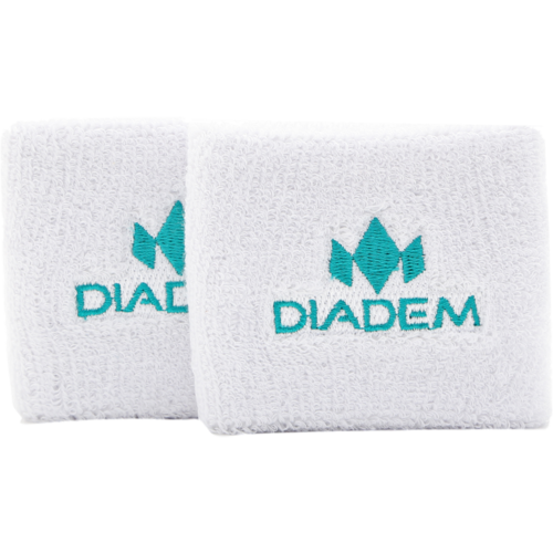 Diadem Logo Small Wristbands - White