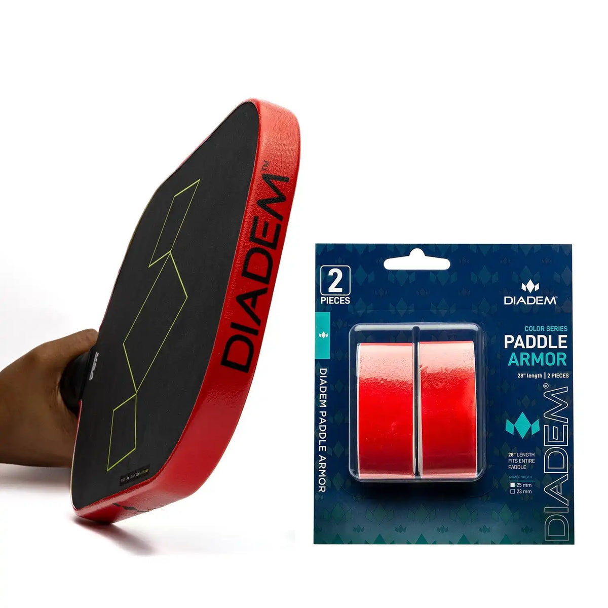 Diadem Paddle Armor - Red / 25mm