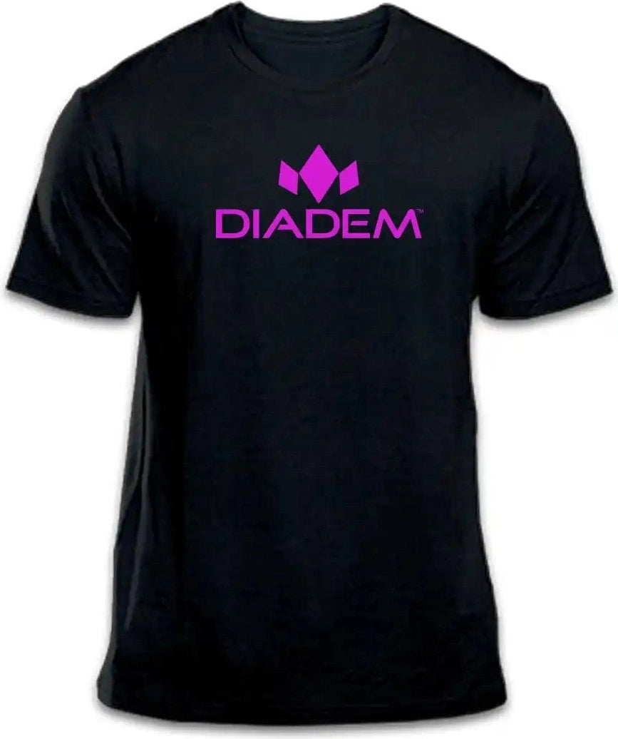 Diadem Performance T-shirt - Black W/ Pink Logo / Small