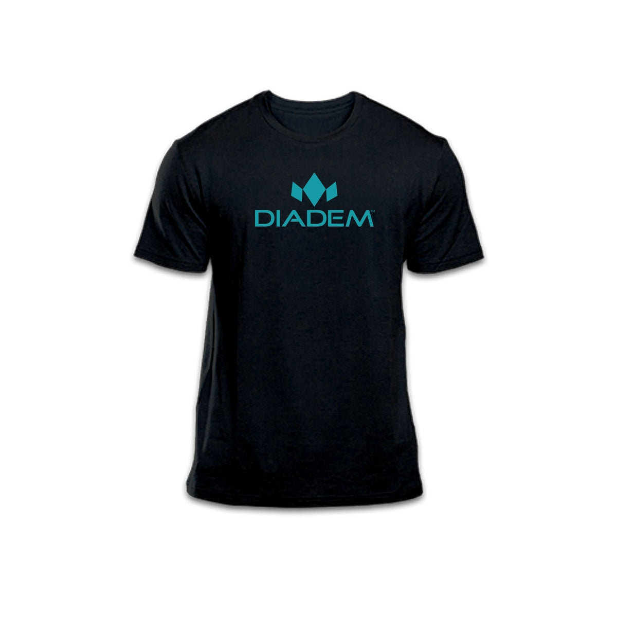 Diadem Performance T-shirt - Black W/teal Logo / Youth Large