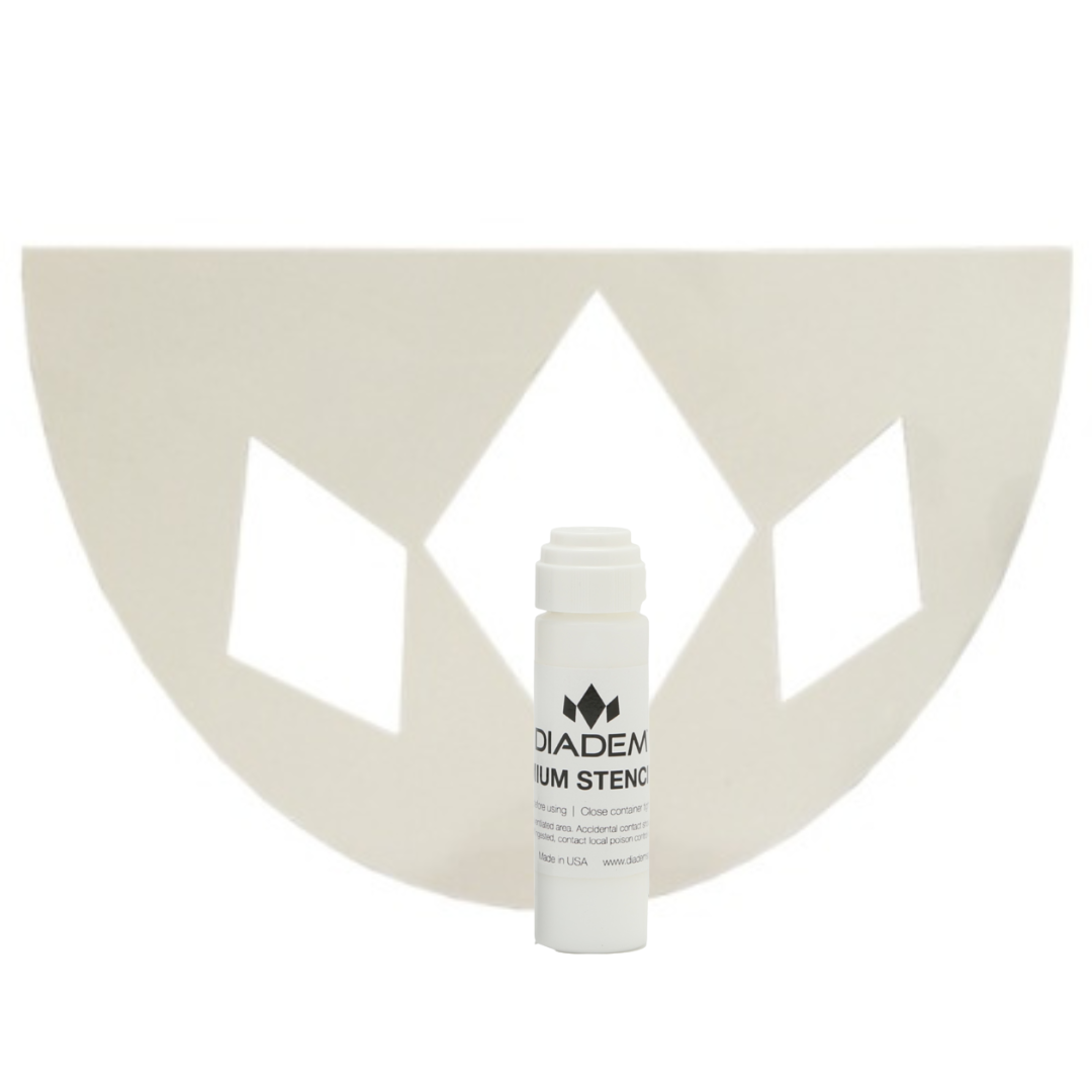 Diadem Stencil and Ink Bundle - White
