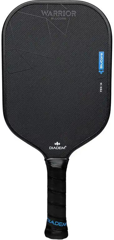 Diadem Warrior Blucore V3 16mm Pickleball Paddle Pro Shape - Black Blue