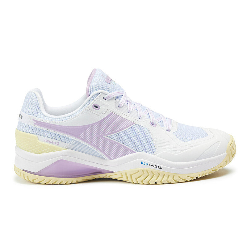 Diadora Blushield Torneo 3 Ag (w) (white/orchid Bloom) - Wh/pu / 6
