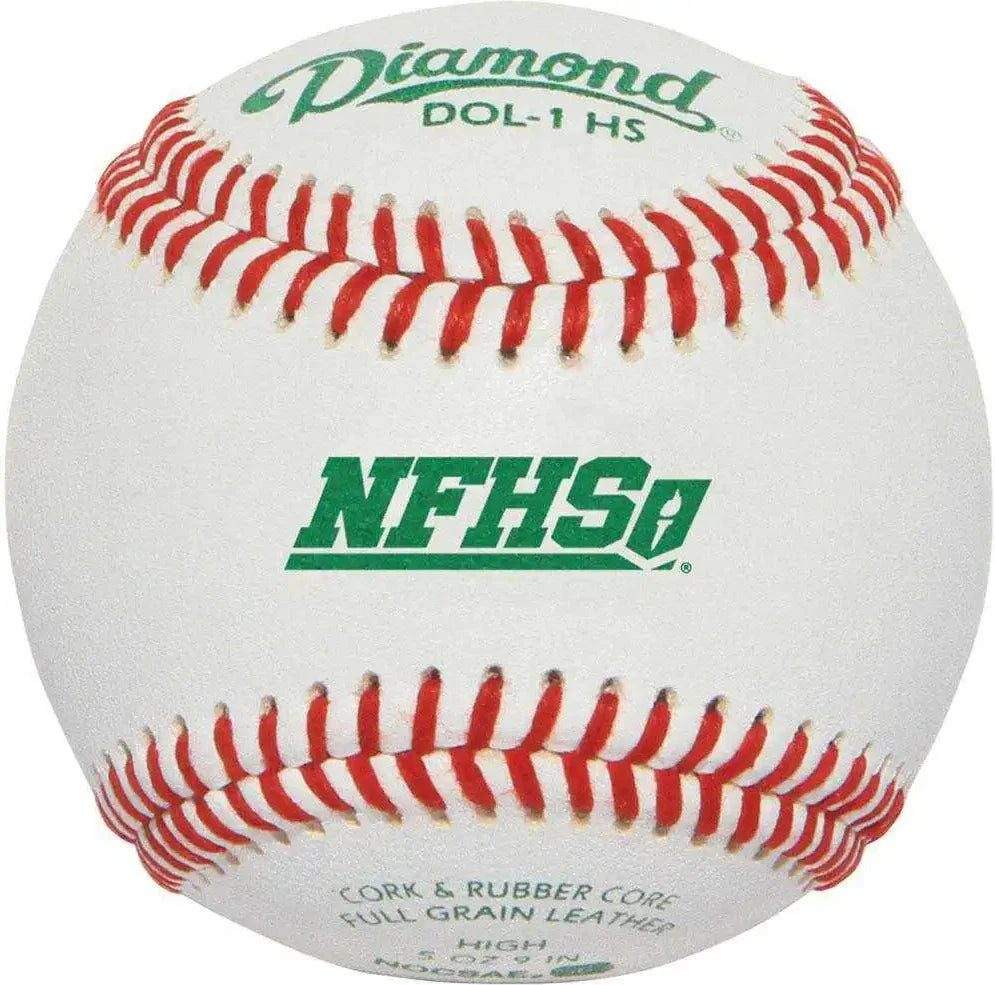 Diamond Dol-1 Hs Nocsae Baseballs - 1 Dozen - White