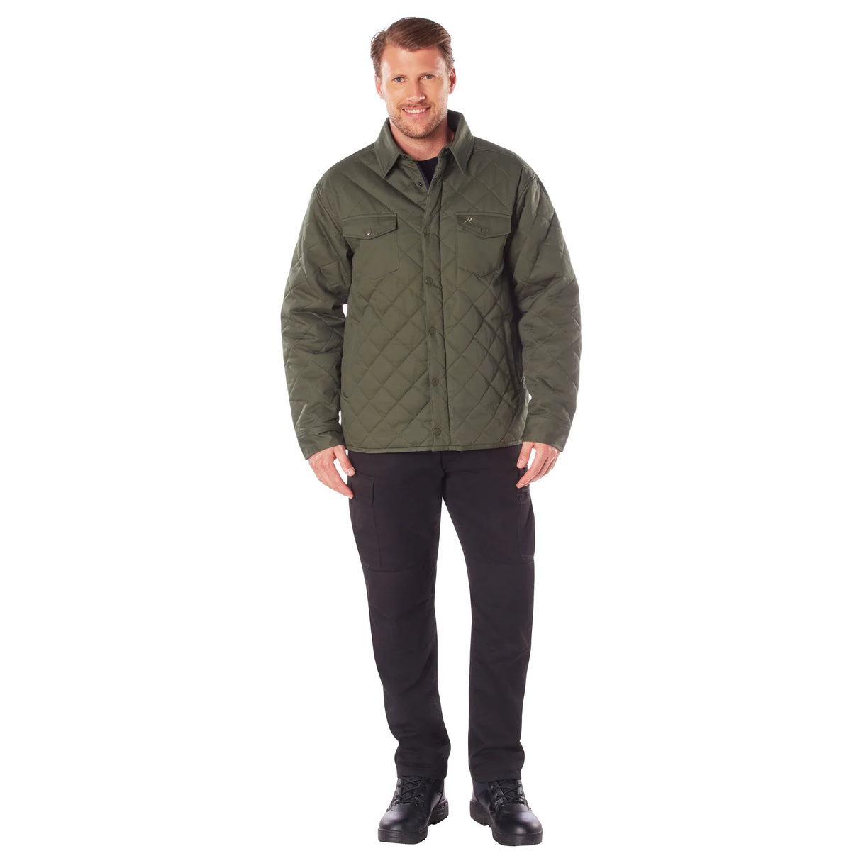 Diamond Quilted Cotton Jacket