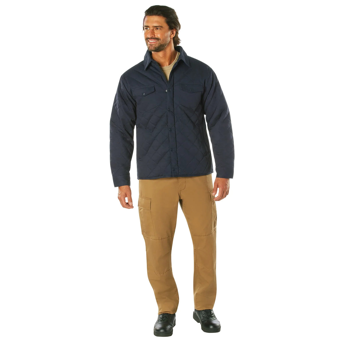 Diamond Quilted Cotton Jacket