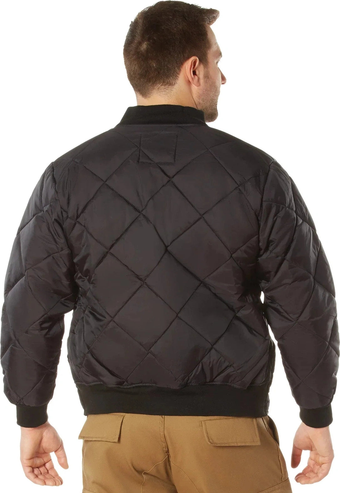 Diamond Quilted Nylon Flight Jacket