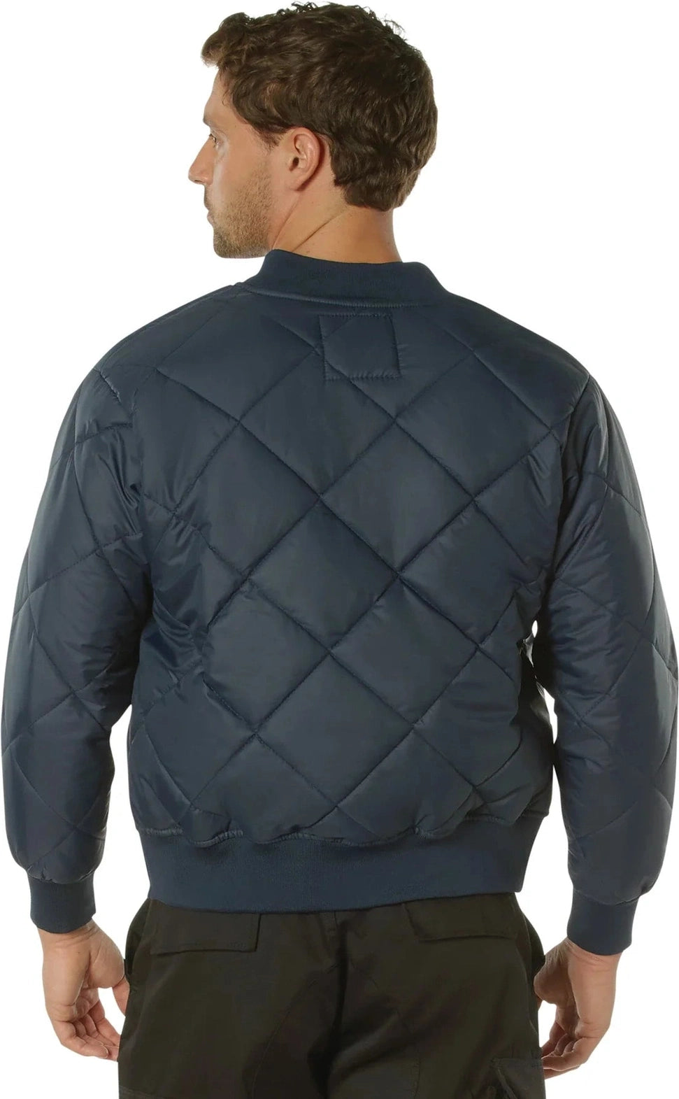 Diamond Quilted Nylon Flight Jacket